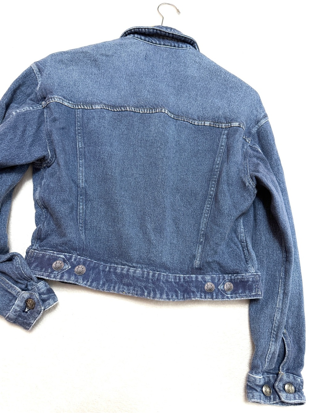 Rag and Bone sz S Miramar Denim Trucker Jacket Cotton Terry Print in Almeda - Picture 7 of 7